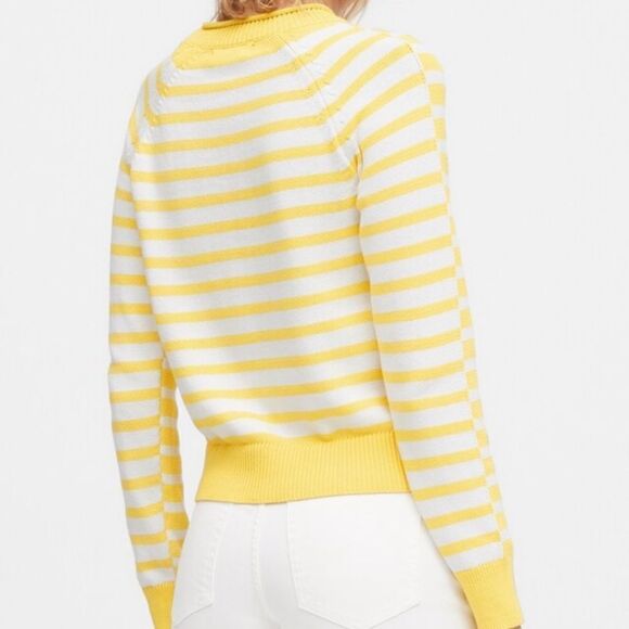 Banana Republic Stripe CottonBlend Cropped Sweater NEW - Picture 3 of 6